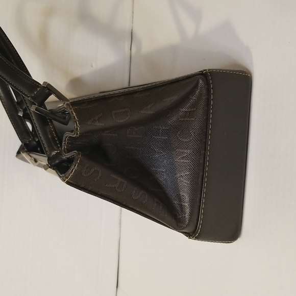 rare CHARLES JOURDAN Paris leather handbag brown rectangular purse Vintage - Picture 2 of 12